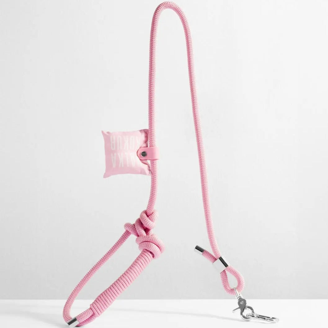 Bubblegum Pink Rope Leash - Fluffy Collective