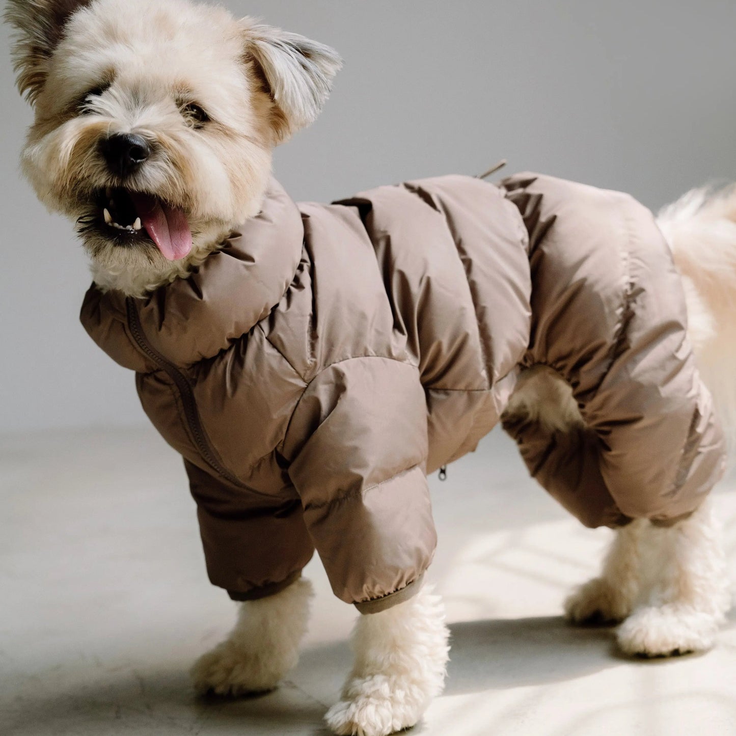 Cushy Puffer Onesie Caffè Mocha CUSHYCUSHY