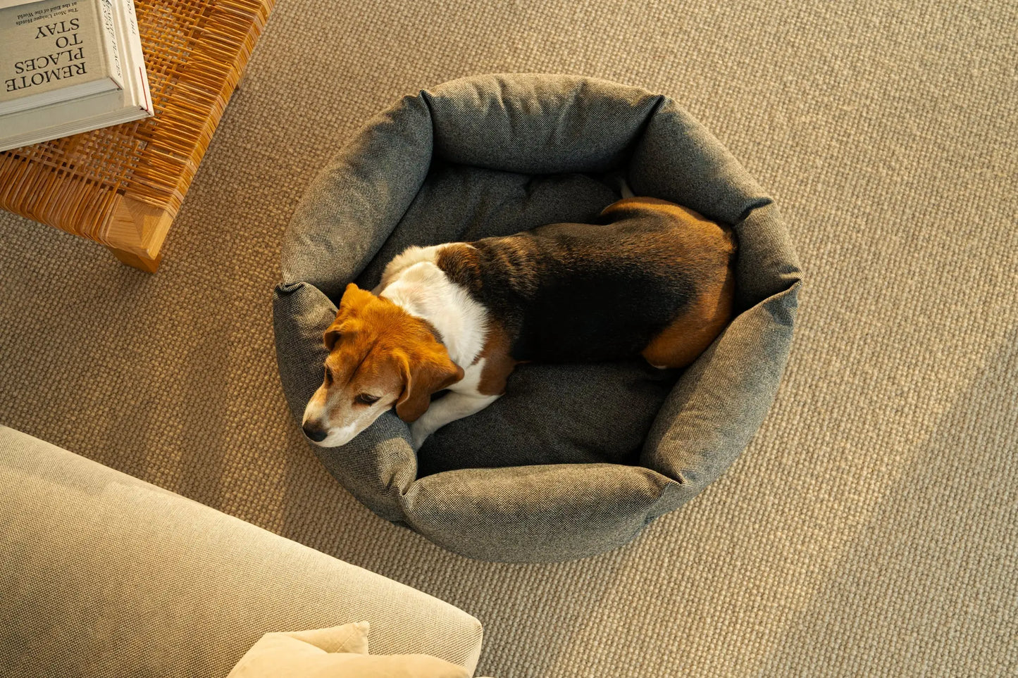 Dog Bed Luoto Salt & Pepper - Fluffy Collective