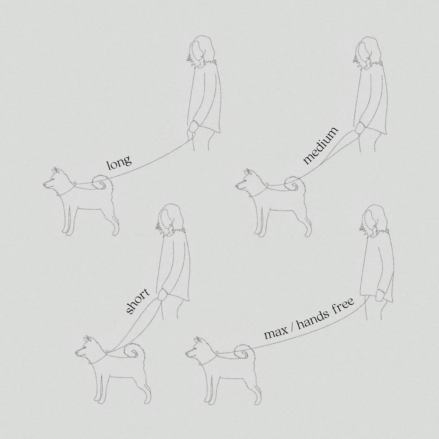 Mellem Narrow Convertible Length Waterproof Leash - Fluffy Collective