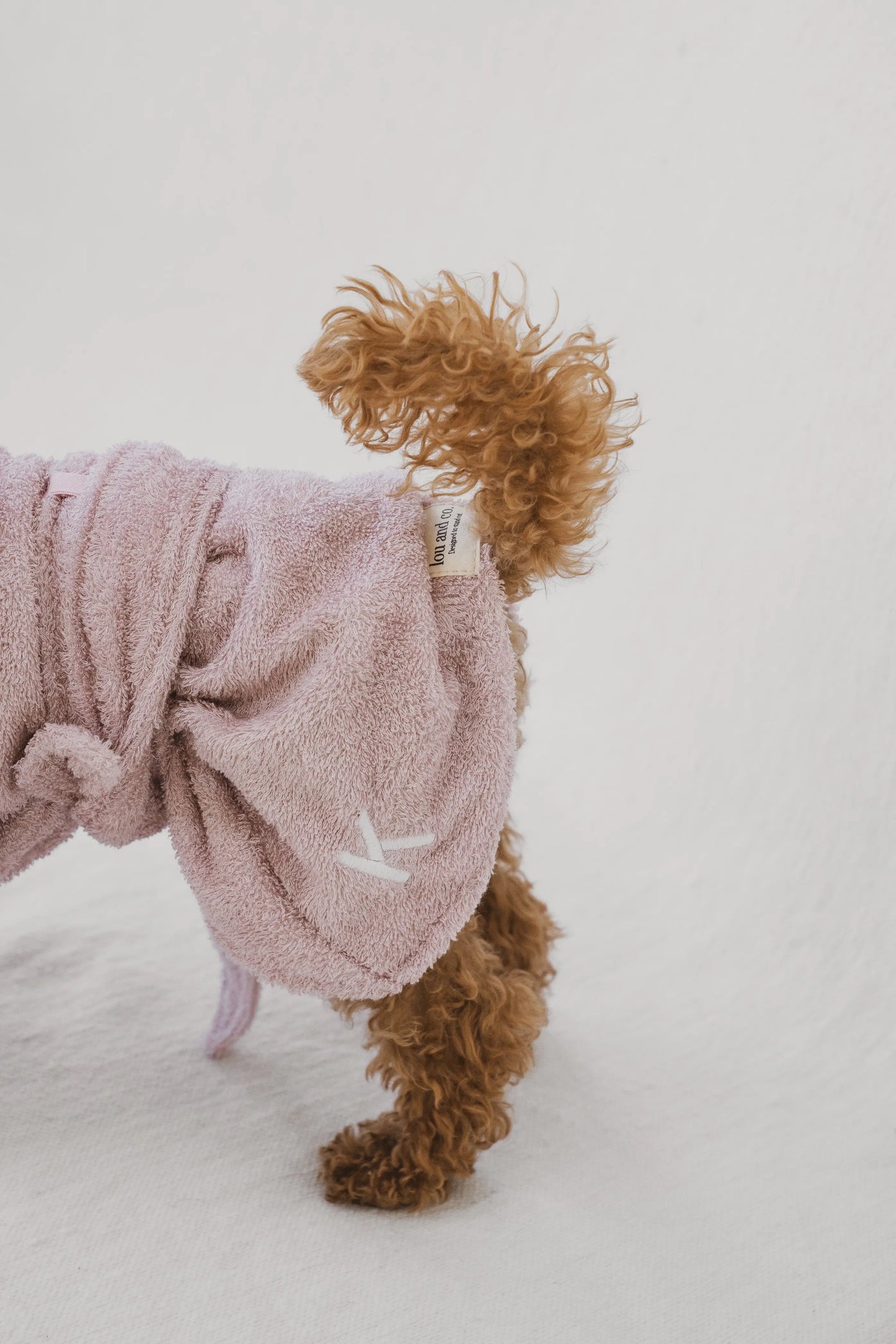 Monogrammed Bathrobe Blush Pink LOU & CO.