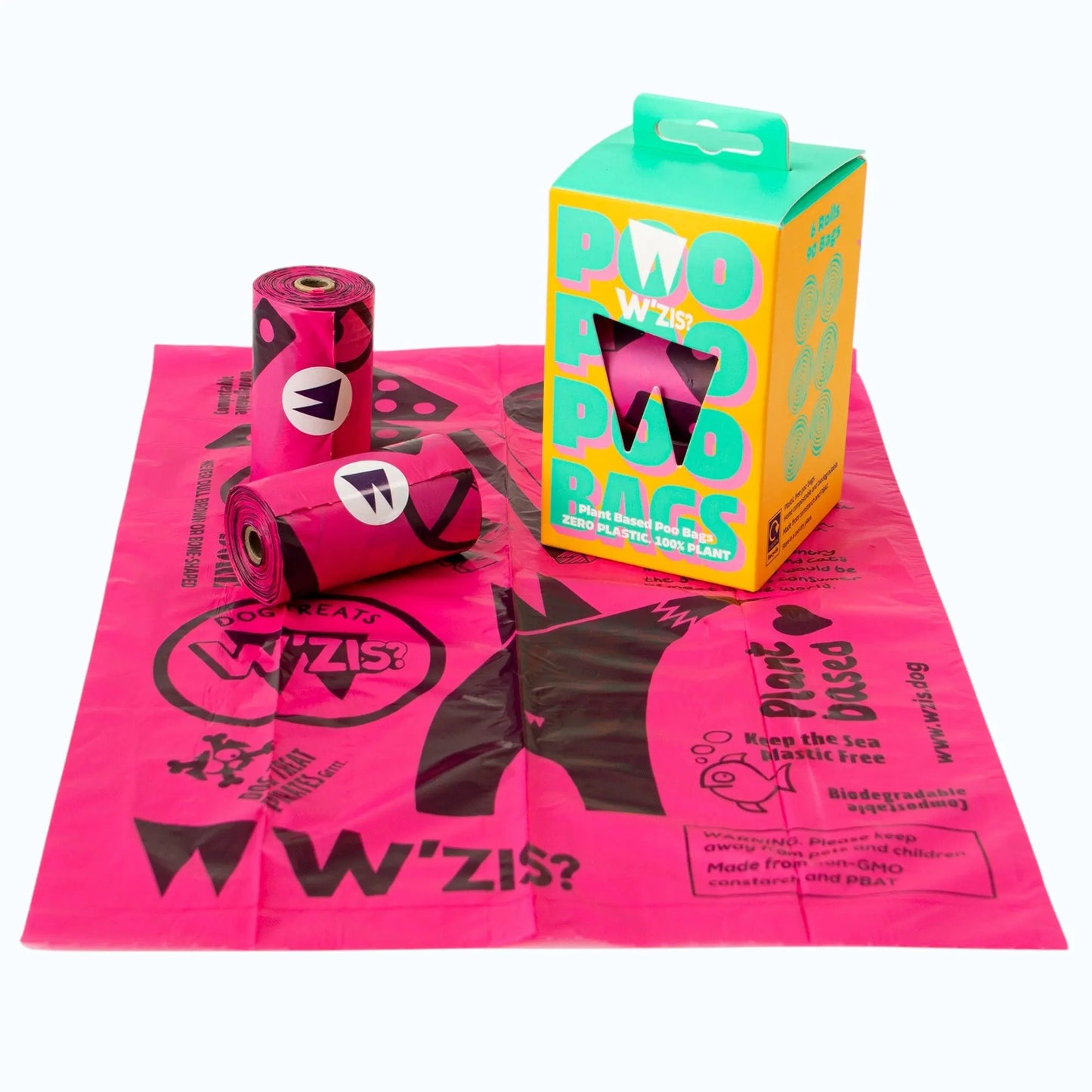 W’ZIS plant-based compostable dog poo bags