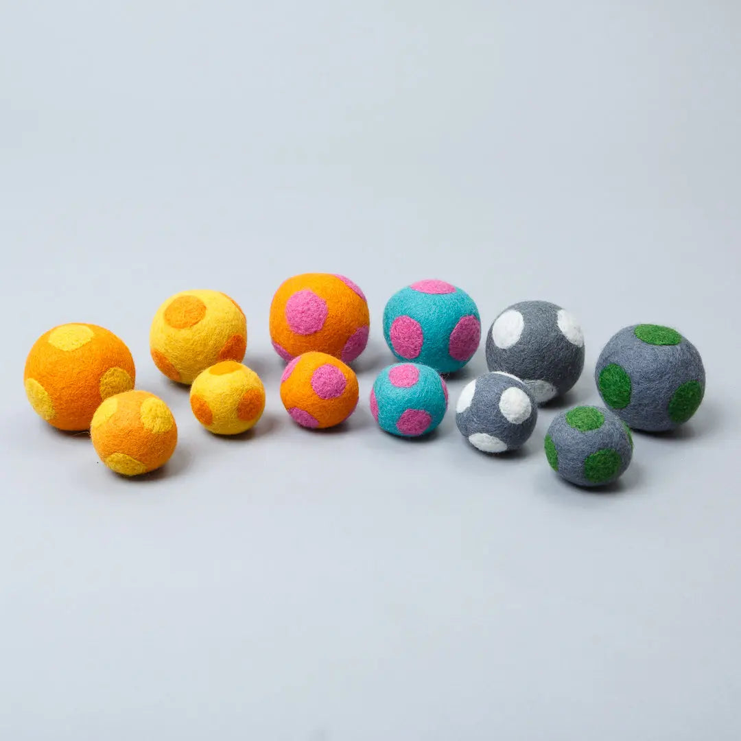 Polka Dot Boiled Wool Ball WARE OF THE DOG