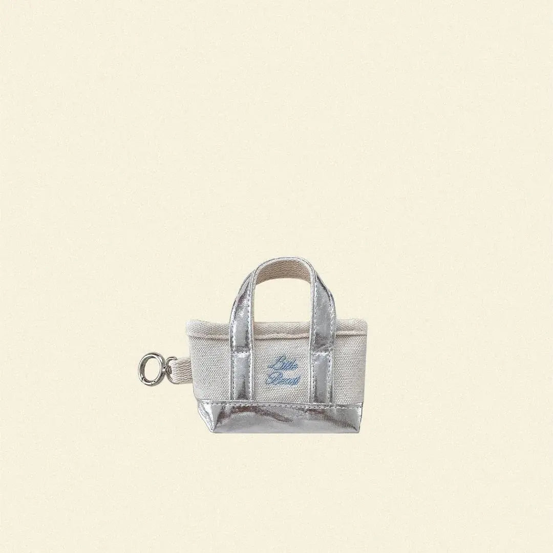 The Little Beast Poop Bag Tote Silver - Fluffy Collective