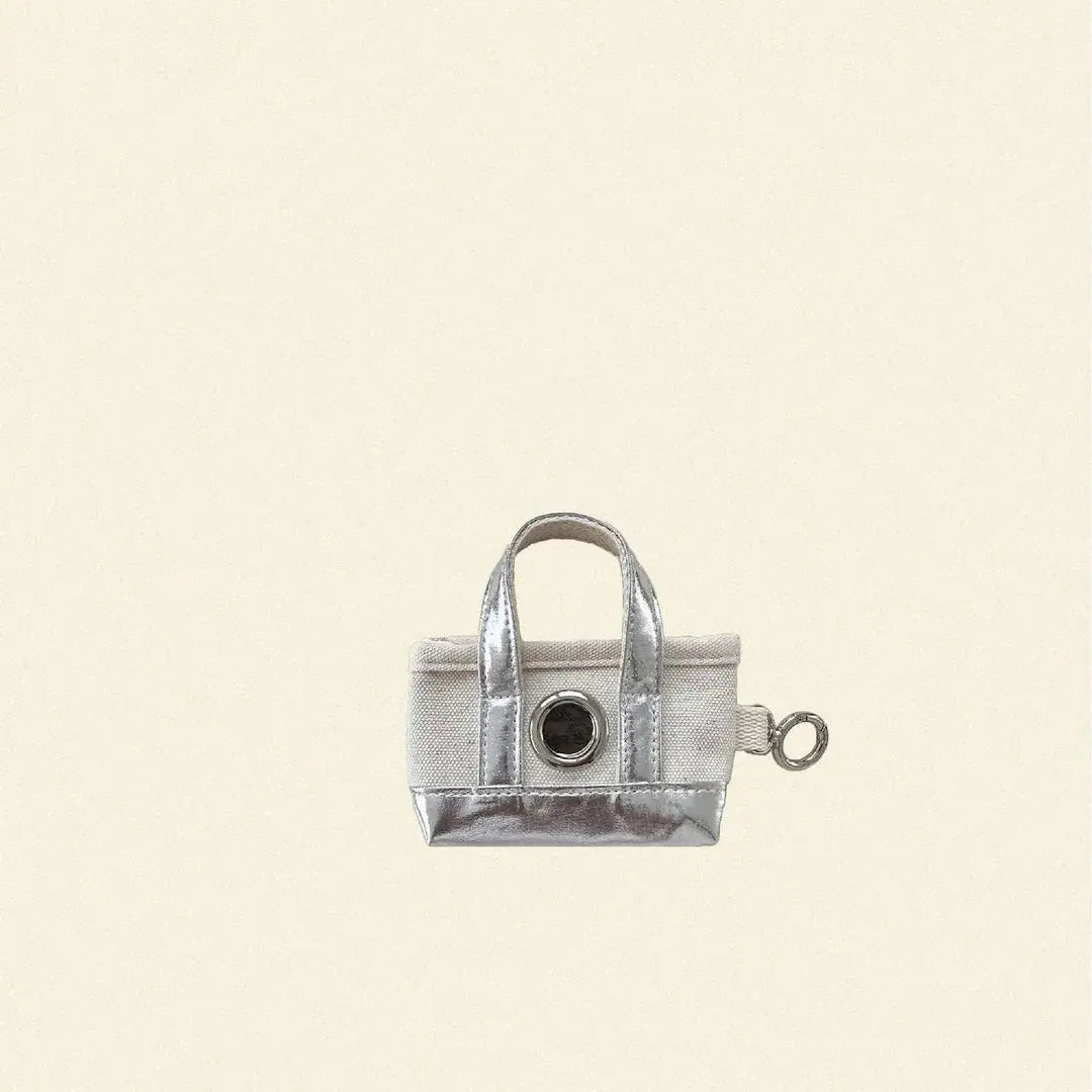 The Little Beast Poop Bag Tote Silver - Fluffy Collective