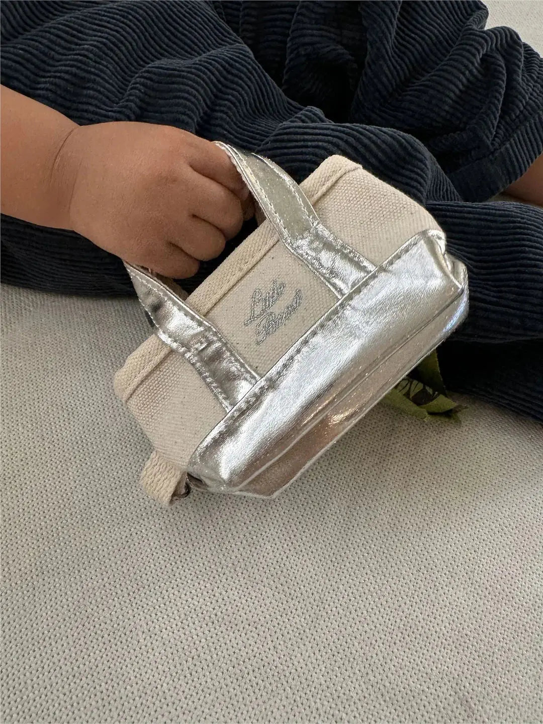 The Little Beast Poop Bag Tote Silver - Fluffy Collective