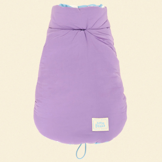 The Silver Linings Puffer Jacket - Clouds & Lilac - Fluffy Collective