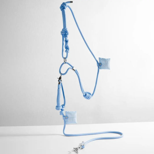 Baby Blue Rope Leash - Fluffy Collective