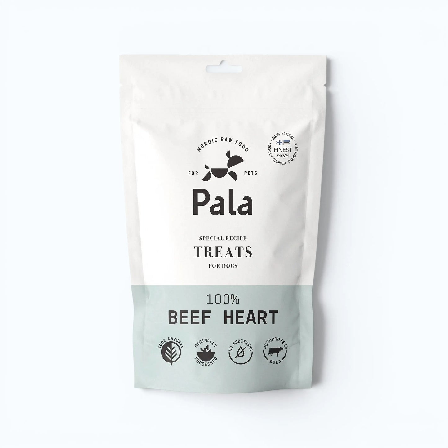 Pala Beef Heart Treats – Beef heart provides iron, phosphorus, potassium, zinc, and selenium, air-dried in small batches in Estonia