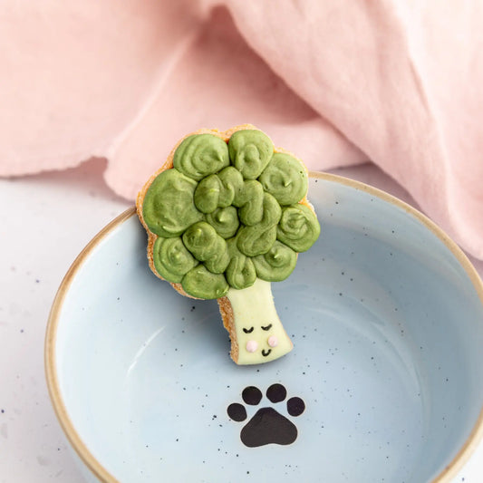 Bernard The Broccoli Iced Dog Biscuit - Fluffy Collective