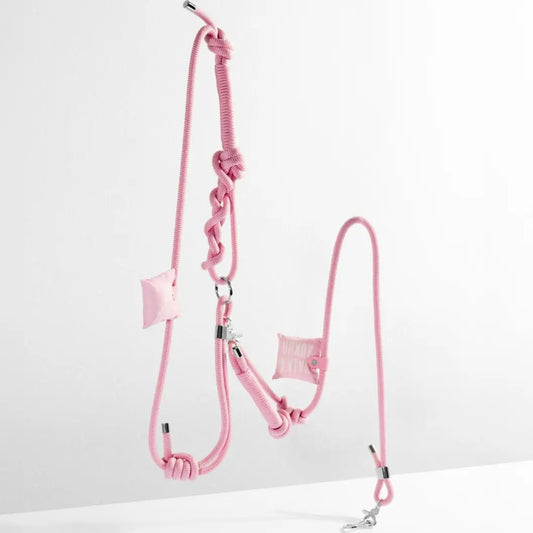 Bubblegum Pink Rope Leash - Fluffy Collective