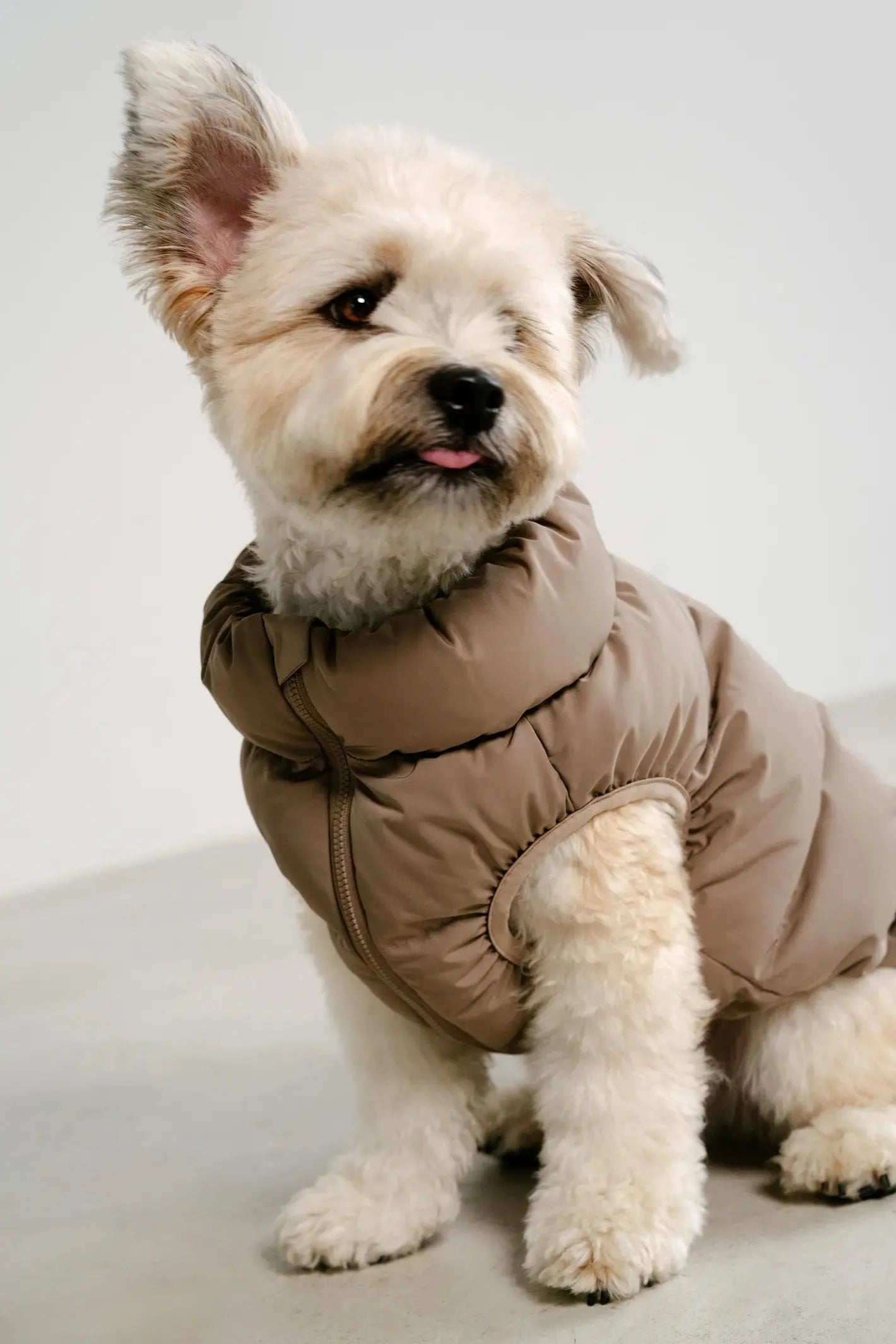 Cushy Puffer Vest Caffè Mocha - Fluffy Collective