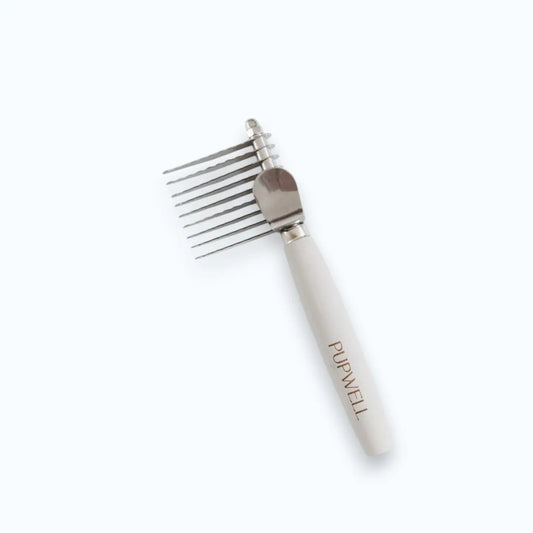 Pupwell Detangler Comb – stainless steel dog detangler comb, product shot front view
