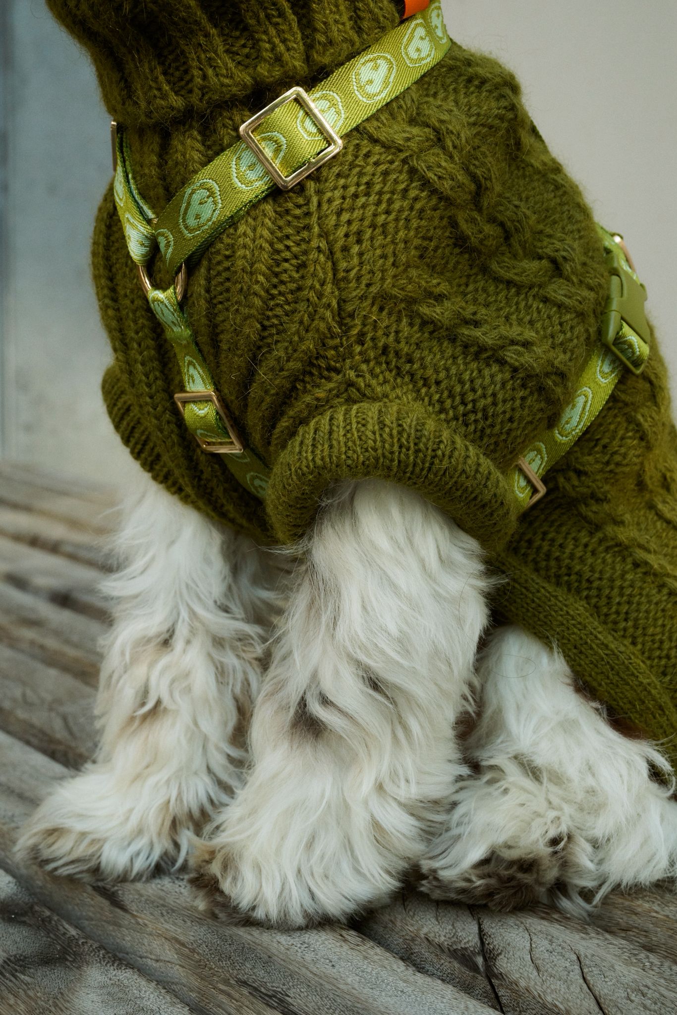 Hands-free Dog Harness Latte Brown - Fluffy Collective