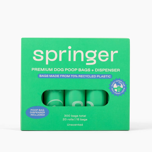 Dog Poop Bags Box + Dispenser - Fluffy Collective