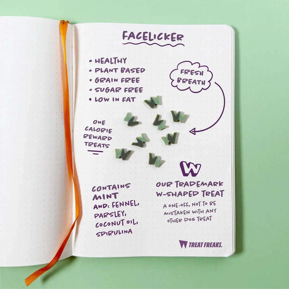 W’ZIS Facelicker plant-based dog treats