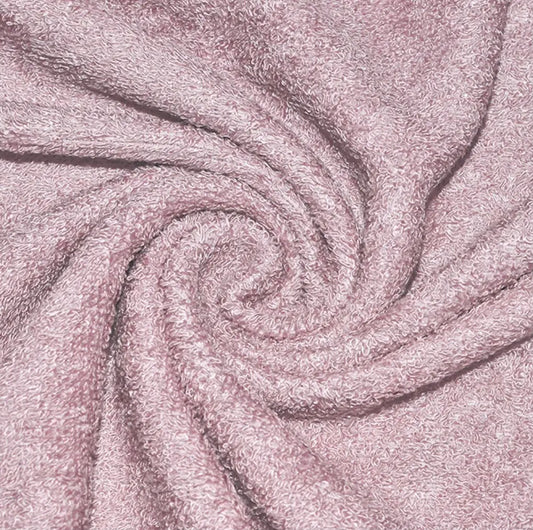 Lou & Co. Handmade Dog Bathrobe in Blush Pink – lifestyle photo of dog in blush pink terry bathrobe