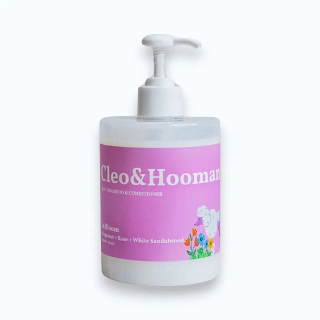 Cleo&Hooman In Bloom Dog Shampoo & Conditioner Duo – A blend of bergamot, rose, and white sandalwood