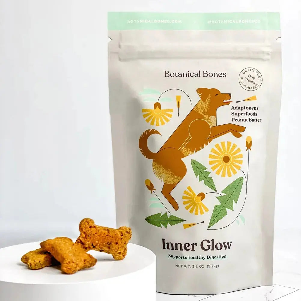 Botanical Bones Inner Glow Superfood Dog Treats – Crafted with wholesome, natural ingredients, they help maintain a healthy gut microbiome, promote...
