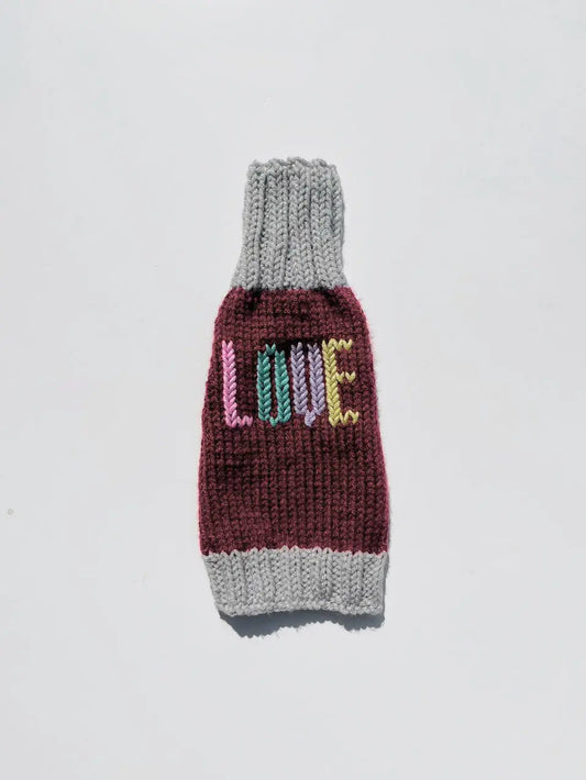 LOVE Hand Knit Jumper KNITS BY TEE x FLUFFY COLLECTIVE