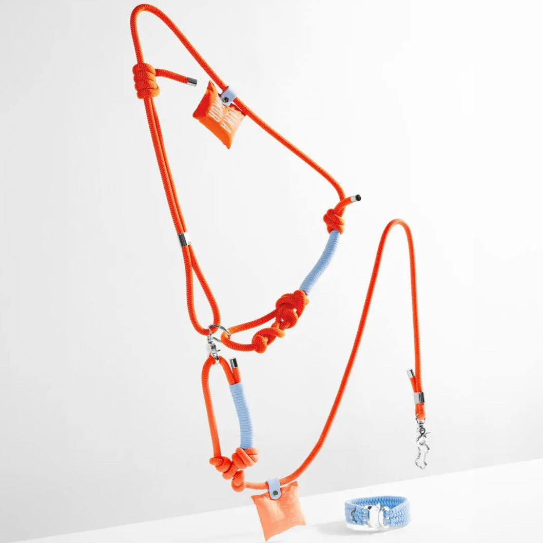 Orange Rope Leash - Fluffy Collective