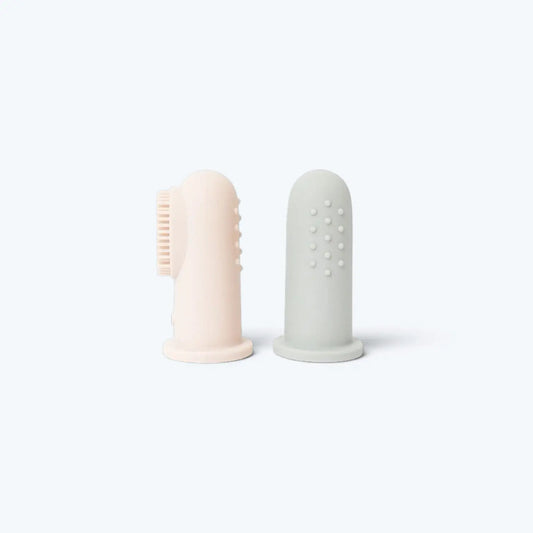 Pupwell Puppy Breath Toothbrush – dog toothbrush in Rose Dust and Slate Blue, product shot