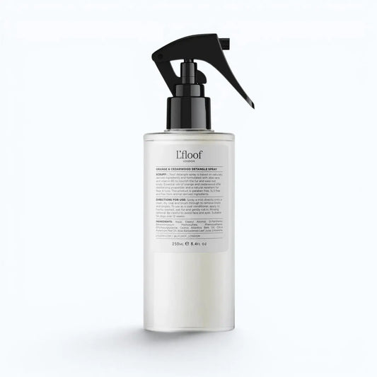 L'floof SCRUFF Orange & Cedarwood Detangle Spray – The blend of orange and cedarwood essential oils not only provides a refreshing, deodorizing scent...