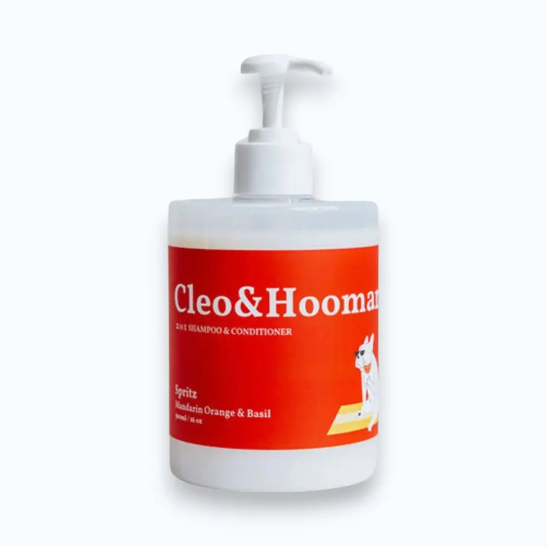 Cleo&Hooman Spritz Dog Shampoo & Conditioner Duo – Infused with mandarin orange and basil, product shot