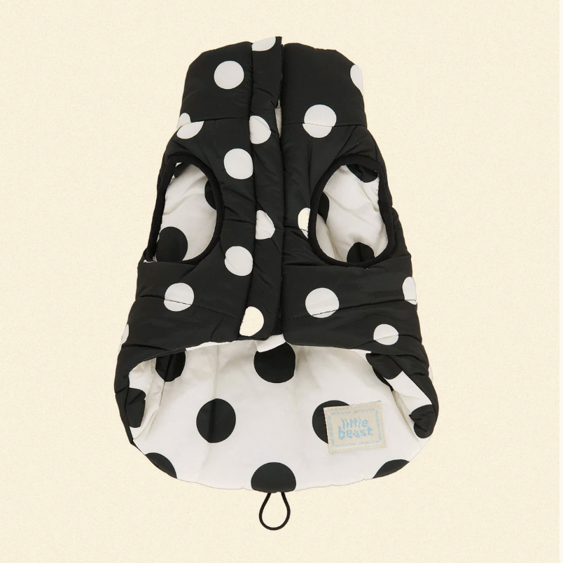 The Betty Puffer Jacket - Black & White - Fluffy Collective