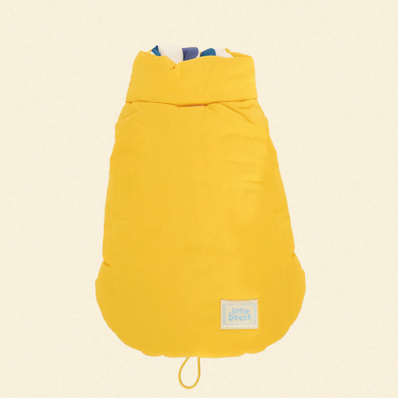 The Damien Puffer Jacket - Polka Dots & Yellow - Fluffy Collective