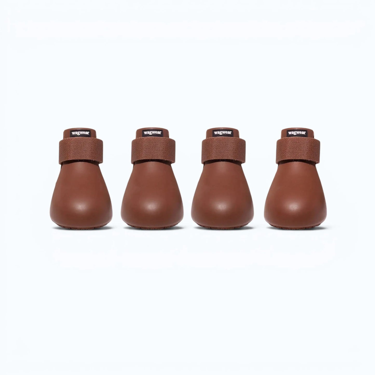 Wagwear WagWellies® Dog Boots Brown – Original rubber Wellington boots for dogs, designed to protect paws with non-slip soles and a secure Velcro strap