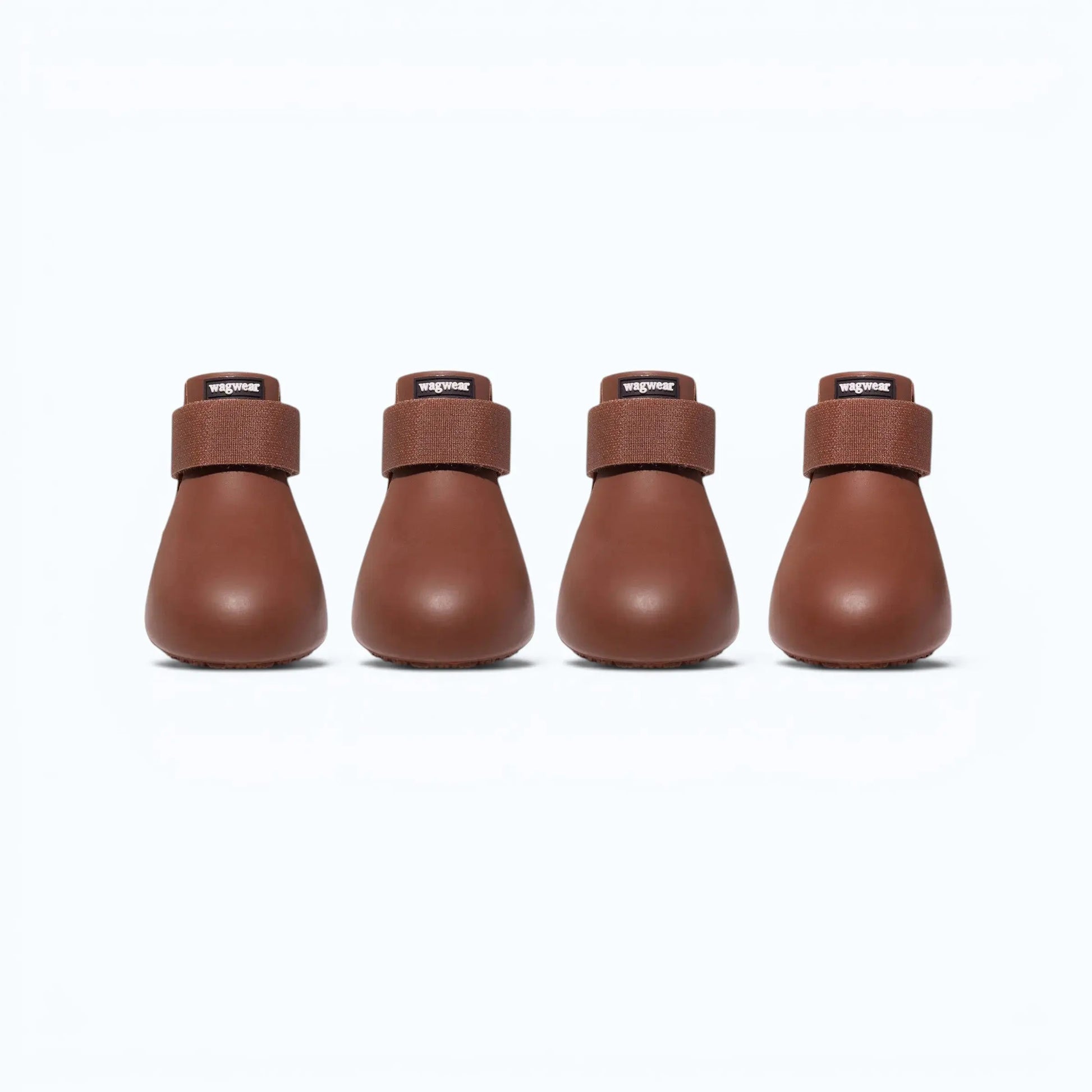 Wagwear WagWellies® Dog Boots Brown – Original rubber Wellington boots for dogs, designed to protect paws with non-slip soles and a secure Velcro strap