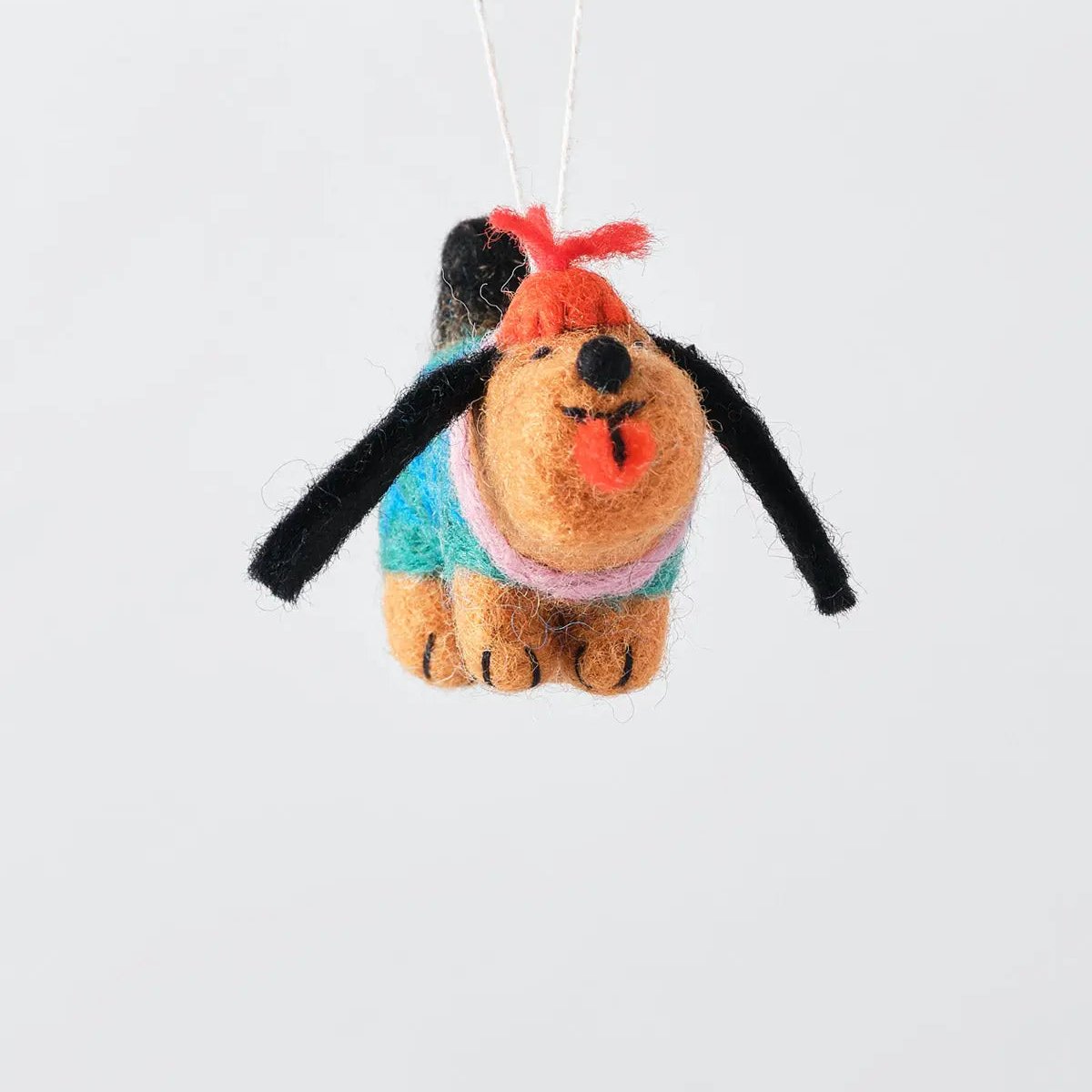 Wiener Hanging Felt Christmas Decoration - Fluffy Collective